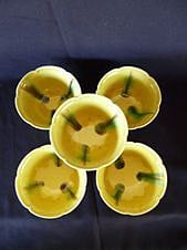 花割黄釉小鉢5枚組